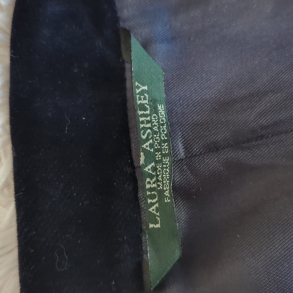 Navy Wool/Velvet Winter Coat - Picture 3 of 9